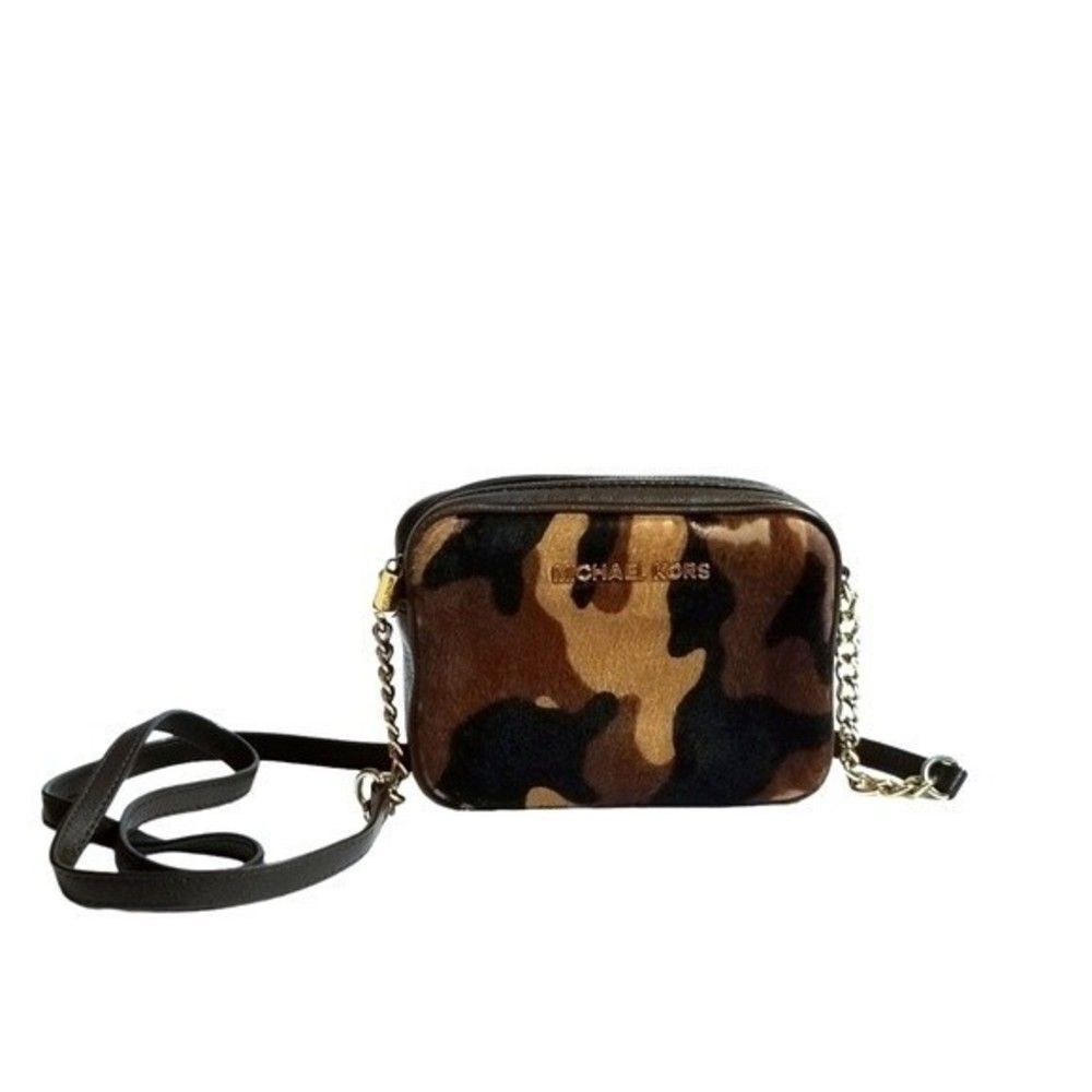 MICHAEL Michael Kors Duffle Camo Leather Hamilton Sm Crossbody Bag NWOT 10 0158 - Picture 9 of 9